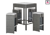 4-8 People Bar Height Outdoor Dining Set , Outdoor Bar Stools And Table Set 