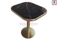 Oval Shape Marble Pattern Ceramic with Golden Seam Dining Table