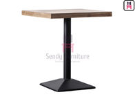 Durable Restaurant Dining Table Indoor 3/4/5cm Thickness With Solid Wood Face