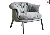 Upholstered Unfolder 0.6cbm Metal Base Sofa Chair Height 45cm