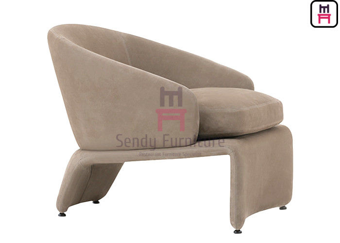 Fabric Plywood Brass Feet 0.8cbm Upholstered Sofa Chair