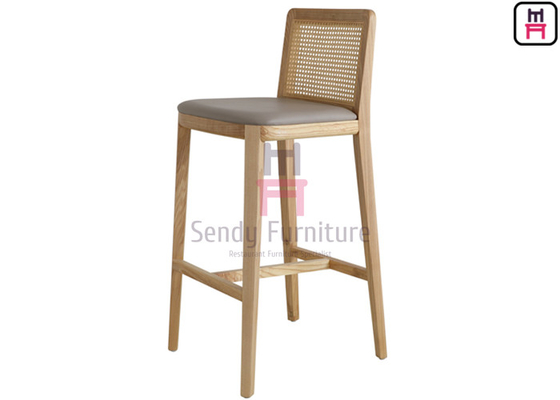 acheter Taille H75cm Ash Wood Frame Without Armrest solide de tabouret de bar de dos de rotin de cru online manufacture