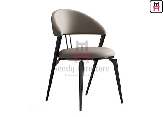 acheter Chaise dinante tapissée en cuir de cadre d'acier au carbone de dos nu pour le restaurant online manufacture