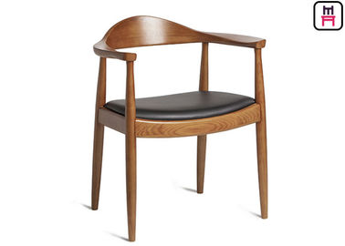 acheter Chaises en bois de restaurant d'accoudoir sur- de taille avec le coussin en cuir/cadre en bois online manufacture