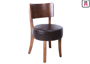 acheter Chaise dinante sans bras capitonnée par cuir rond, chaises en bois sombres de salle à manger online manufacture