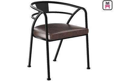 acheter Les chaises industrielles de restaurant en métal de style de conception de grenier avec le cuir pose la chaise de bras online manufacture