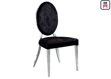 acheter Le restaurant d'or/argent/acier inoxydable de Chrome préside le dos rond de cuir/velours online manufacture