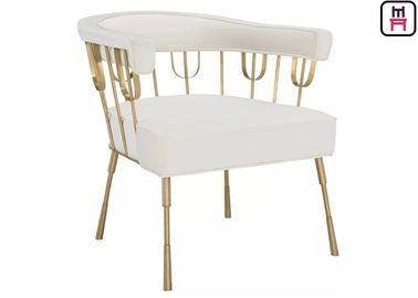 acheter Le restaurant de luxe d'acier inoxydable de Nordice préside les chaises en cuir de bras d'hôtel d'or online manufacture