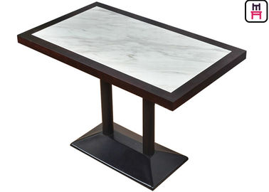 acheter 4 fer de bâti de marbre de luxe en bois 4ft*2ft d'encart de table de salle à manger de restaurant de sièges online manufacture