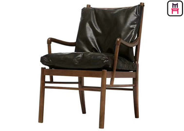 acheter Bois noir confortable de cendre de chaise de sofa de restaurant de bras avec les sièges en cuir démontables online manufacture