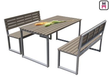 acheter Patio commercial des Tableaux extérieurs en bois en plastique KD de restaurant dinant des ensembles avec le banc online manufacture