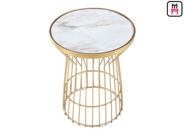 acheter Meubles d'intérieur commerciaux de moulage verticaux de table basse d'acier inoxydable de cadre d'or online manufacture
