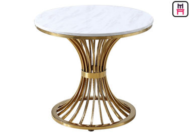 acheter Table basse moderne avec des jambes d'acier inoxydable, table de salle à manger supérieure de marbre ronde online manufacture