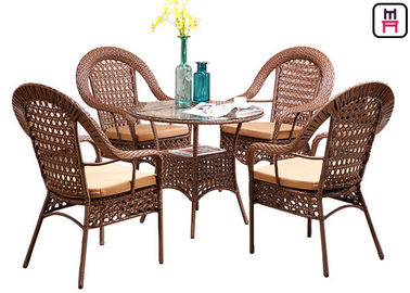 acheter 4 Tableaux extérieurs de restaurant de Seater avec le cadre D80* H72 cm en métal de rotin online manufacture
