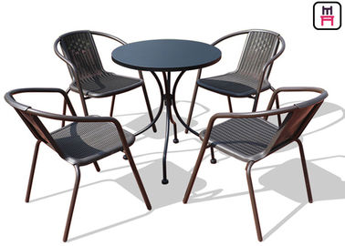 acheter Le restaurant extérieur rond carré ajourne les meubles imperméables de patio d'acier au carbone online manufacture