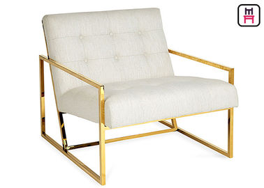 acheter Choisissez/or de luxe/Chrome d'acier inoxydable d'accoudoir de Blue Velvet chaise beige d'accent online manufacture