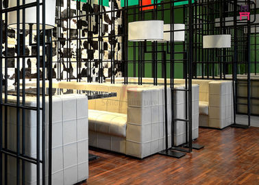 acheter Allocation des places carrée de restaurant d'aliments de préparation rapide d'hôtel de modèle, cabines faites sur commande de restaurant en U online manufacture