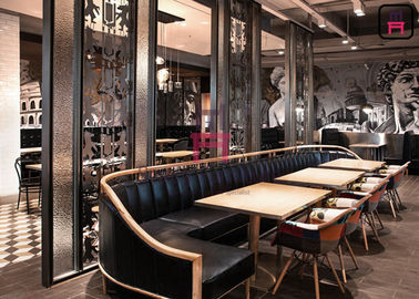 acheter Cabine en forme de L en bois solide de wagon-restaurant, diner de luxe d'allocation des places de banc de Banquette de style français online manufacture