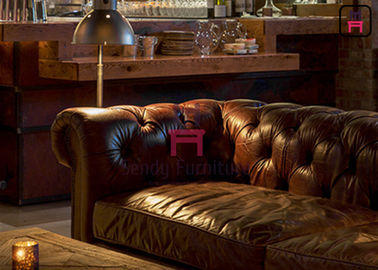 acheter Style américain de sofa de Chesterfield de cabine de restaurant tapissé par hôtel en cuir/tissu online manufacture