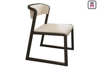 acheter Diner en bois tapissé par cuir ne préside aucun accoudoir avec la couleur noire en bois de cendre online manufacture