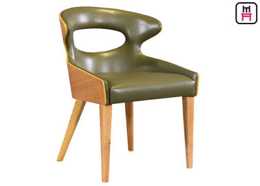 acheter Le cuir unique a tapissé les chaises dinantes en bois avec le dos incurvé de contreplaqué d'Unibody online manufacture