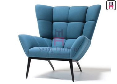 acheter Chaise simple tapissée de sofa de tissu, fauteuil haut arrière avec à base métallique noir online manufacture