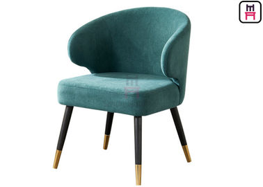 acheter Chaises dinantes en bois tapissées d'accoudoirs de velours avec les pieds de galvanoplastie d'or online manufacture