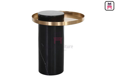 acheter Plateau de marbre rond élégant moderne d'acier inoxydable de table basse pour l'hôtel de luxe online manufacture
