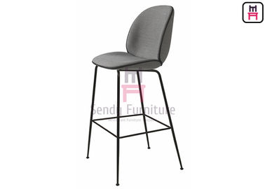 acheter Tabourets de bar adaptés aux besoins du client de restaurant, tabourets de bar tapissés par velours gris avec des jambes de fer online manufacture