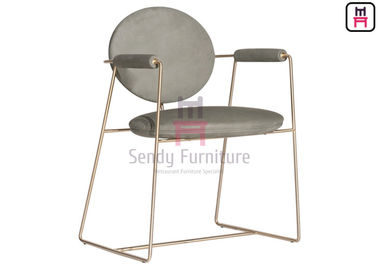acheter L'accoudoir mol de l'acier inoxydable 201 dinant la chaise, meubles d'hôtel préside le cuir de Brown online manufacture