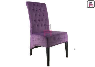 acheter Comporter le métal de velours de bouton dinant le dos tufté de haute de chaise pour l'hôtel de restaurant online manufacture