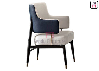 acheter Mousse à haute densité dinante en cuir tapissée de chaise avec des détails en métal d'accoudoirs online manufacture
