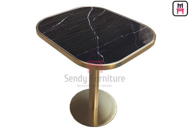 acheter Modèle ovale de marbre de table de salle à manger de restaurant de forme en céramique avec la couture d'or online manufacture