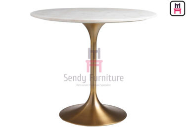 acheter Tableau d'or balayé de base de trompette de Tulip Base Marble Coffee Table online manufacture