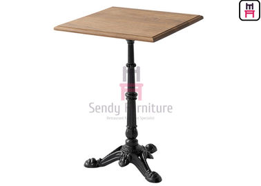 acheter Table de salle à manger 3/4 pieds de restaurant de dessus en bois solide de bâti de fer de tigre de conception de patte online manufacture