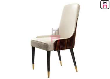acheter Haut dossier brillant de placage de bois d'ébène avec l'hôtel en bois convenable de matériel de LOGO dinant la chaise online manufacture