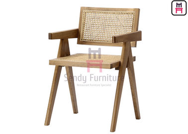 acheter Rotin fabriqué à la main de style asiatique du sud-est dinant le cadre en bois solide Cane Dining Chair de chaises online manufacture