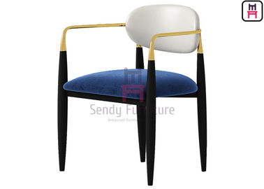 acheter La construction métallique de cartel d'acier inoxydable, velours/cuir a tapissé la chaise de bras pour l'hôtel online manufacture