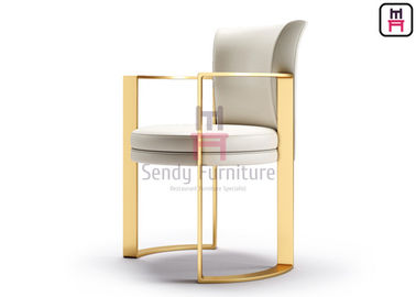 acheter Chaises arrières de galvanoplastie de salle à manger de haute en laiton avec la jambe d'acier inoxydable online manufacture