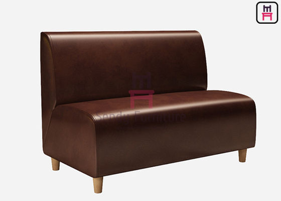 acheter Longueur tapissée en cuir en bois solide de la cabine 120cm de restaurant de Brown de jambe online manufacture
