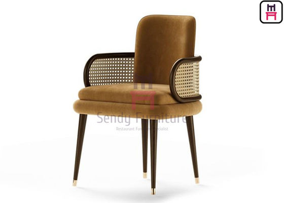 acheter Le velours a tapissé diner la chaise 0.38cbm avec l'accoudoir de Canework online manufacture
