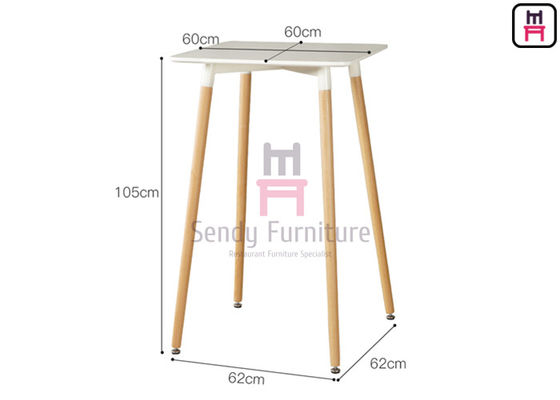 acheter la barre blanche de restaurant de forces de défense principale de 2ft ajourne H 100cm avec les jambes en bois solides online manufacture