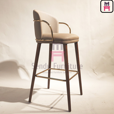 Accoudoir de repose-pieds d'acier inoxydable de selles de Sendy Leather Commercial Restaurant Bar