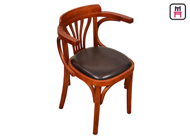 Cuir en bois de cru dinant des chaises avec les chaises en bois de mariage de chêne de bras