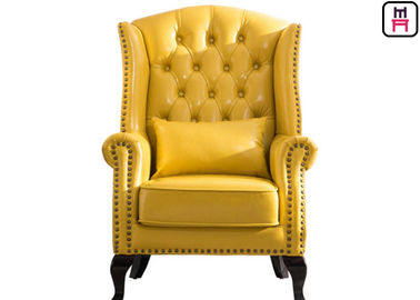 Chaise en cuir haut arrière simple classique de chaise de sofa de style américain pour la barre/hôtel