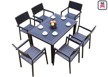 1 par 4/6 Tableaux extérieurs de restaurant place le patio en bois en plastique de cadre en métal dinant des meubles