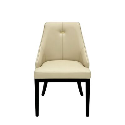 Chaise de restaurant en bois ergonomique avec des couleurs personnalisables et un accent en acier inoxydable pour les restaurants commerciaux