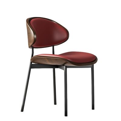 Chaise de restaurant en métal, chaise de salle à manger en contreplaqué moderne pour la salle à manger commerciale et domestique