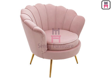 Structure solide de sofa de velours de chaise de rose de couleur de forme simple de fleur avec l'accoudoir
