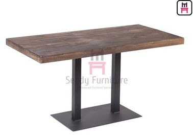 Épaisseur d'intérieur de la table de salle à manger durable 3/4/5cm de restaurant avec le visage en bois solide